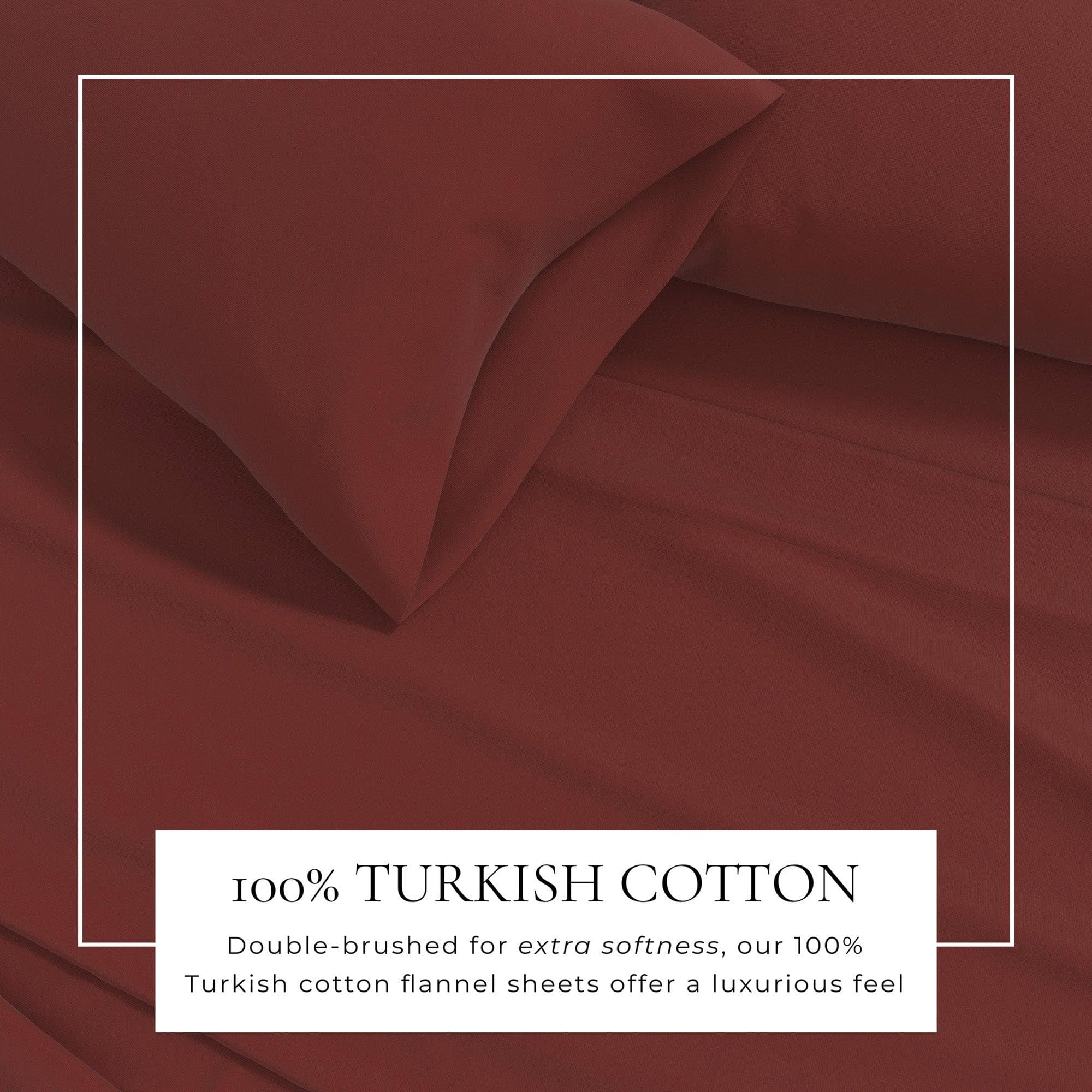 Turkish Cotton Flannel Sheets - Solid Flannel Sheet Sets - Solid Colors