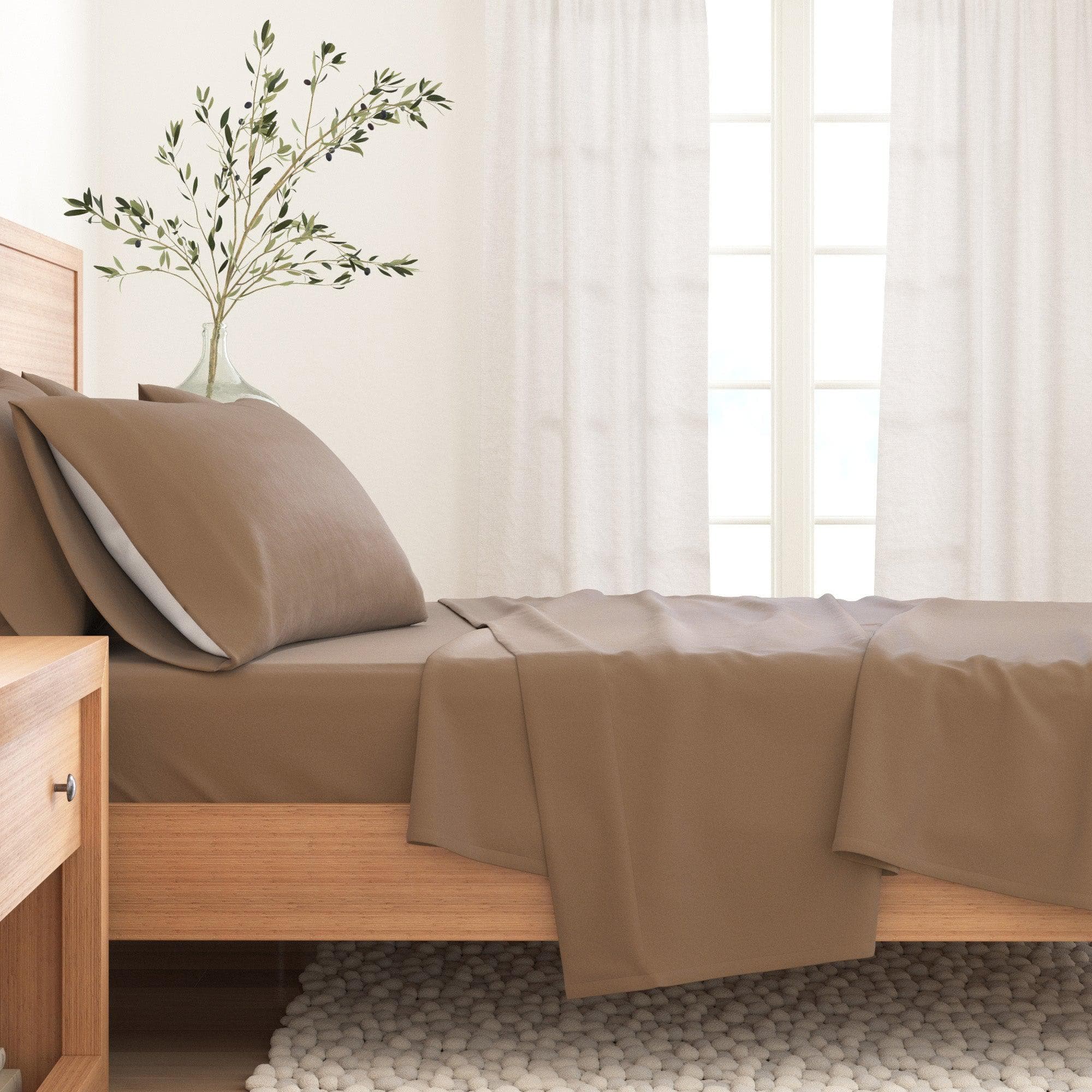 Turkish Cotton Flannel Sheets - Solid Flannel Sheet Sets - Solid Colors
