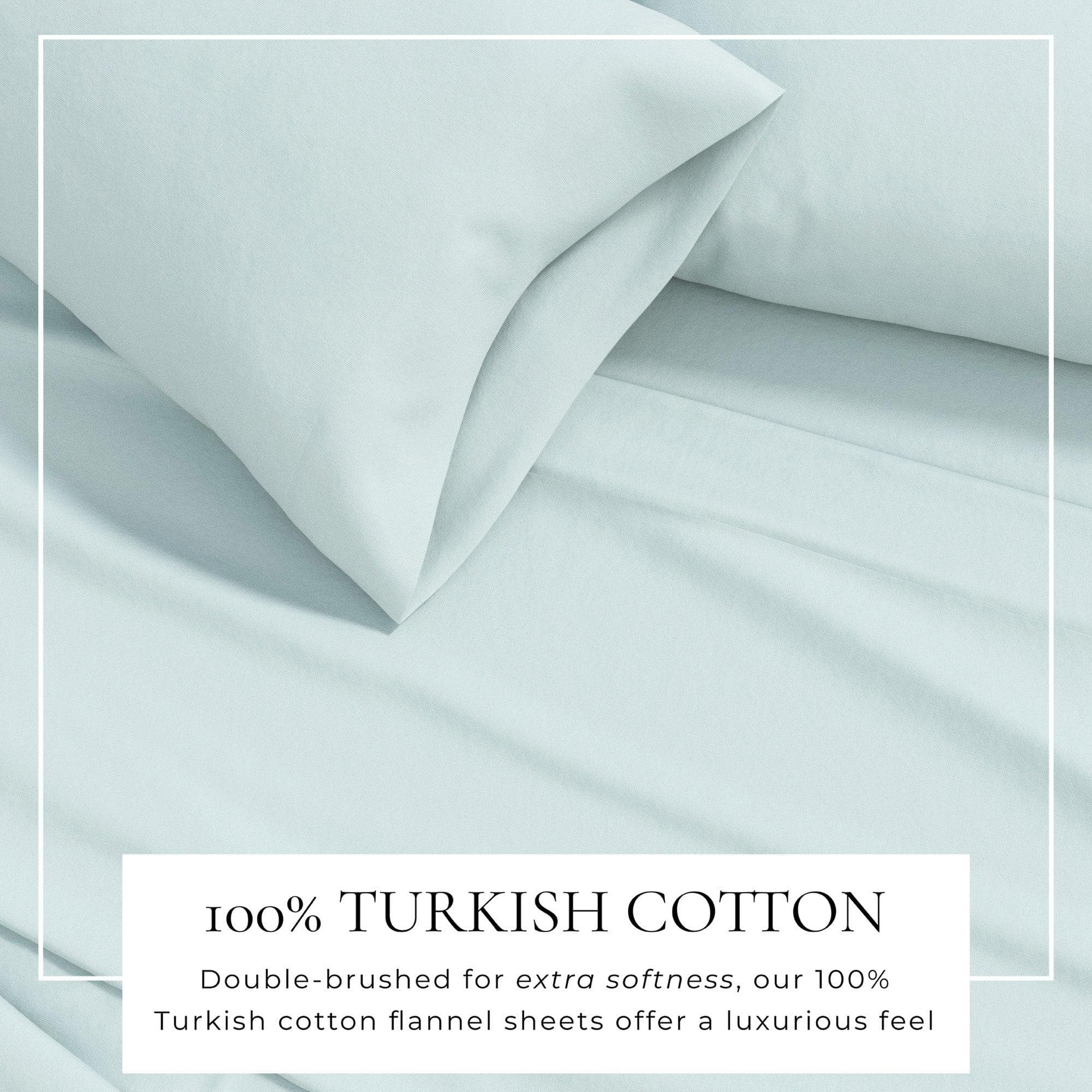 Turkish Cotton Flannel Sheets - Solid Flannel Sheet Sets - Solid Colors