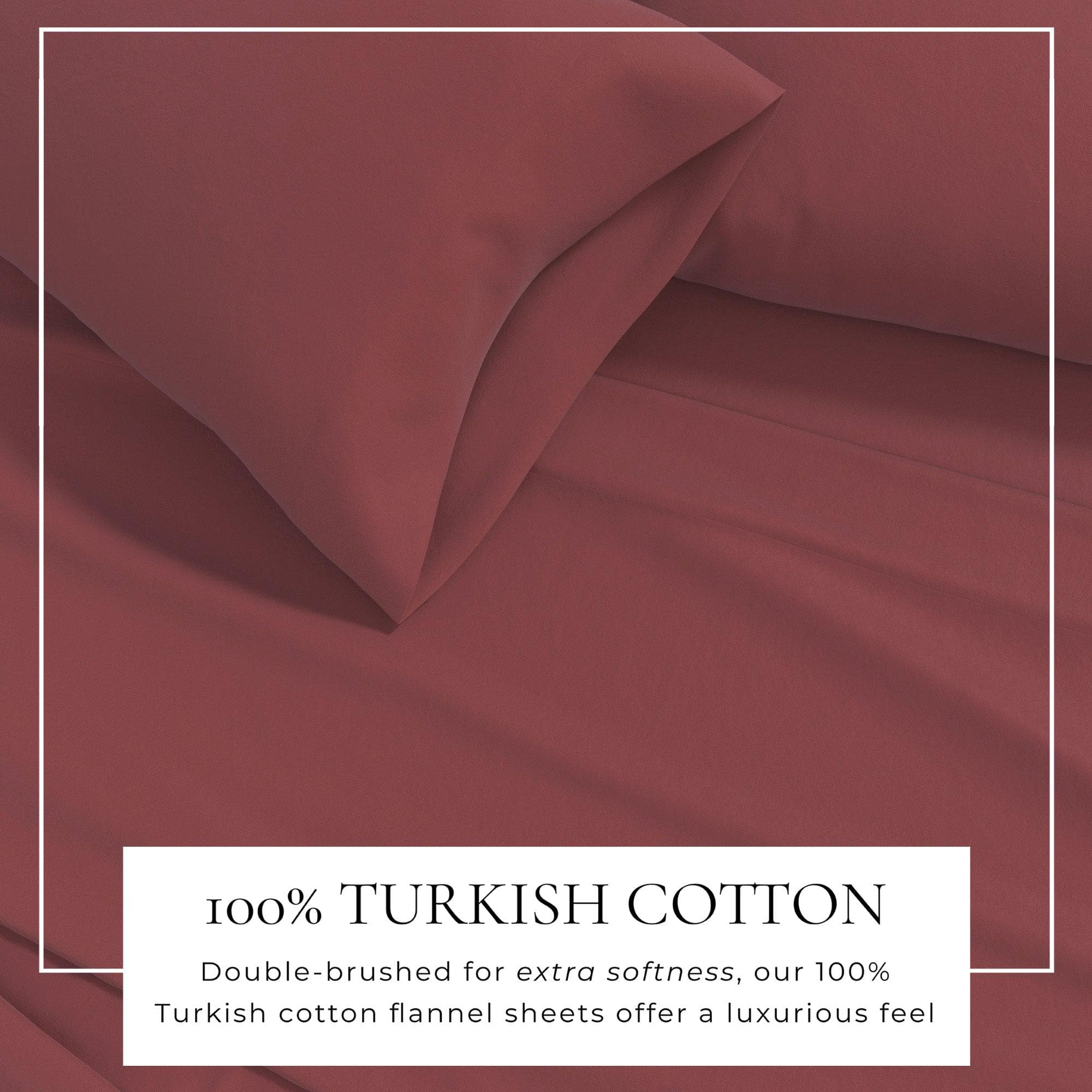 Turkish Cotton Flannel Sheets - Solid Flannel Sheet Sets - Solid Colors