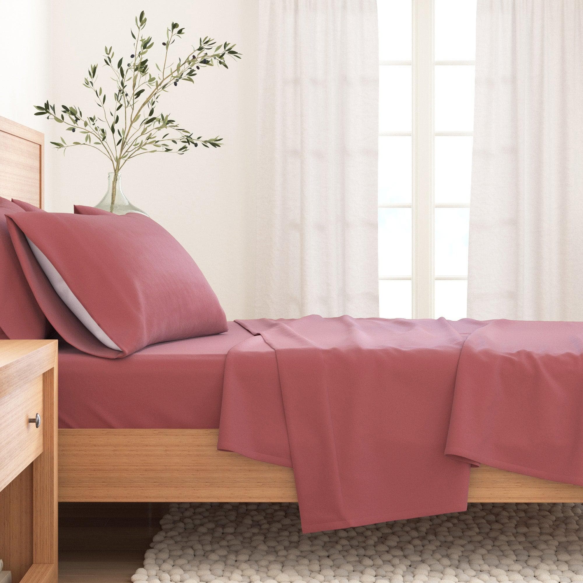 Turkish Cotton Flannel Sheets - Solid Flannel Sheet Sets - Solid Colors