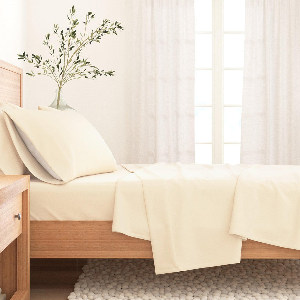Turkish Cotton Flannel Sheets - Solid Flannel Sheet Sets - Solid Colors