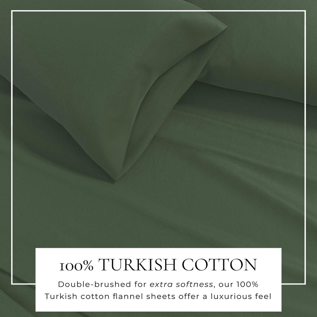 Turkish Cotton Flannel Sheets - Solid Flannel Sheet Sets - Solid Colors
