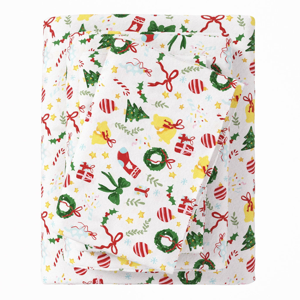 4-Piece Turkish Cotton Christmas Flannel Sheet - Christmas Sheets