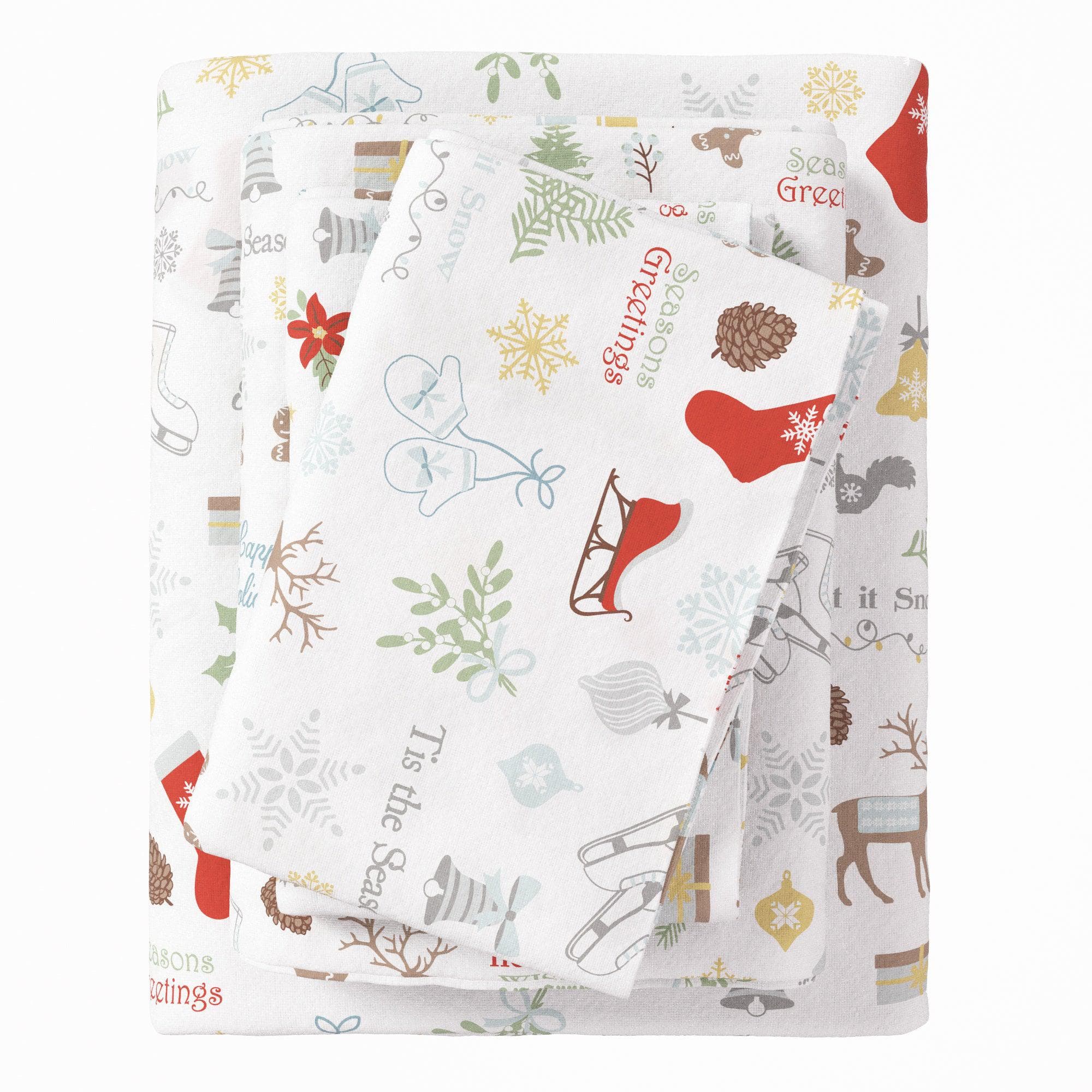 4-Piece Turkish Cotton Flannel Sheet - Fall & Christmas Sheets