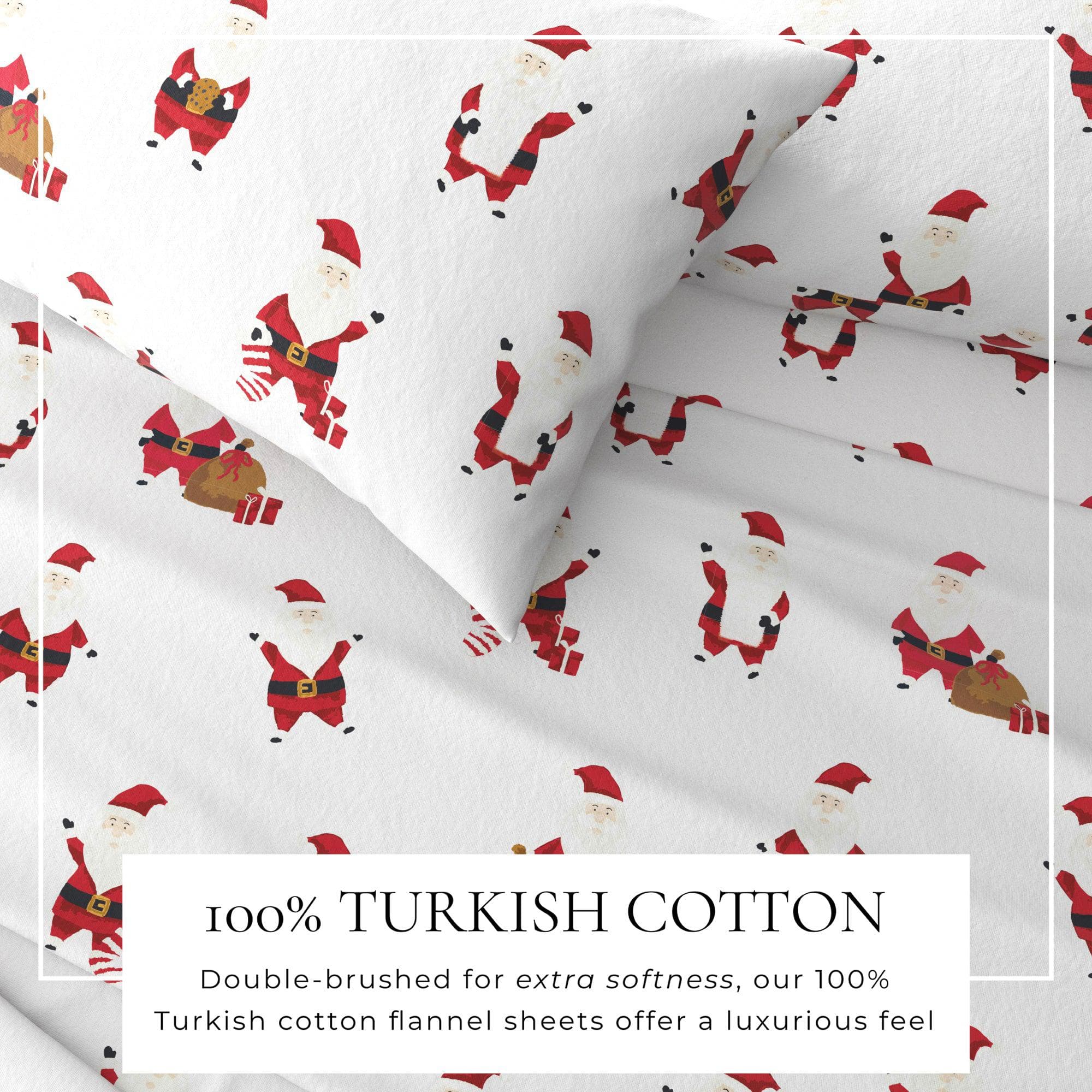 4-Piece Turkish Cotton Flannel Sheet - Fall & Christmas Sheets