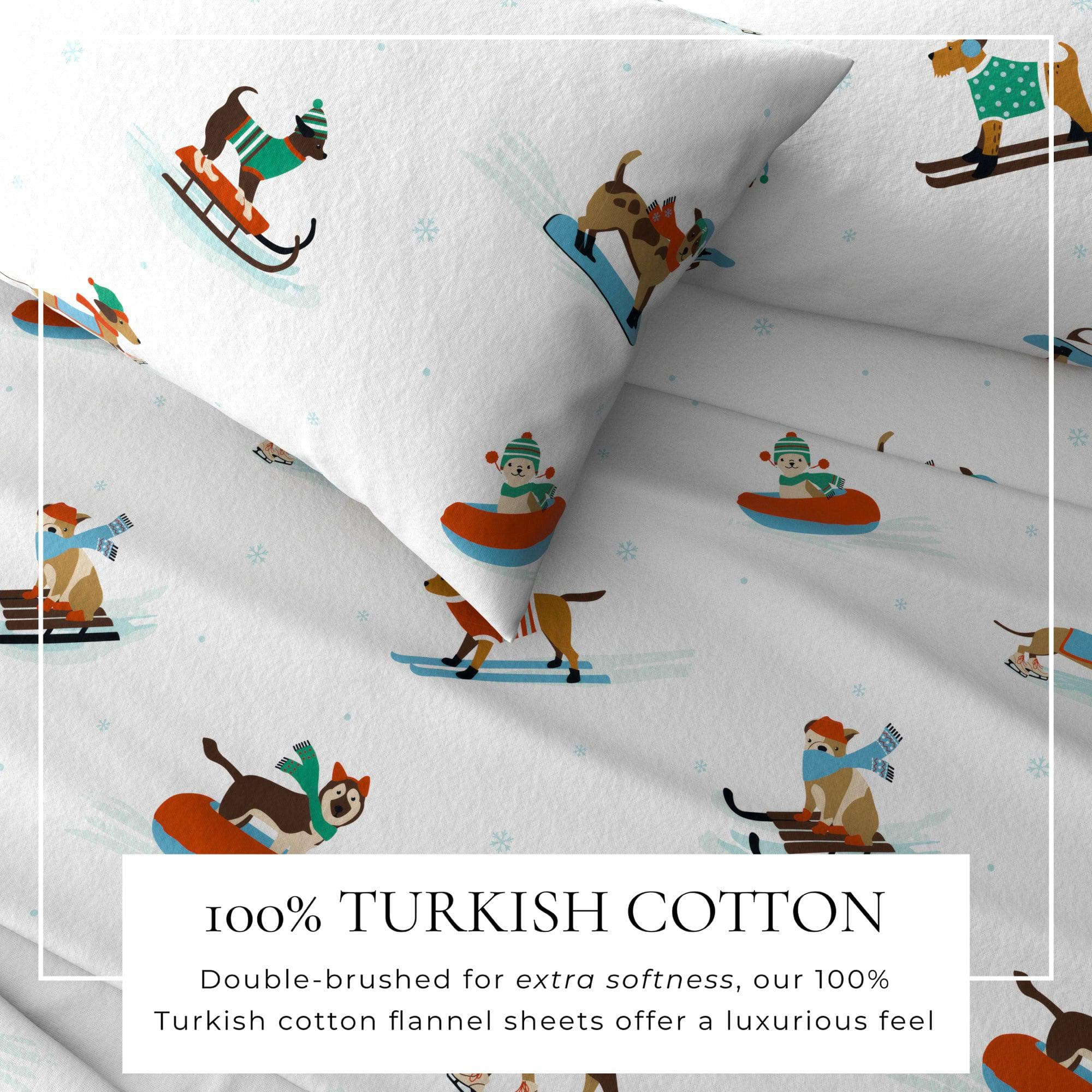 4-Piece Turkish Cotton Flannel Sheet - Fall & Christmas Sheets