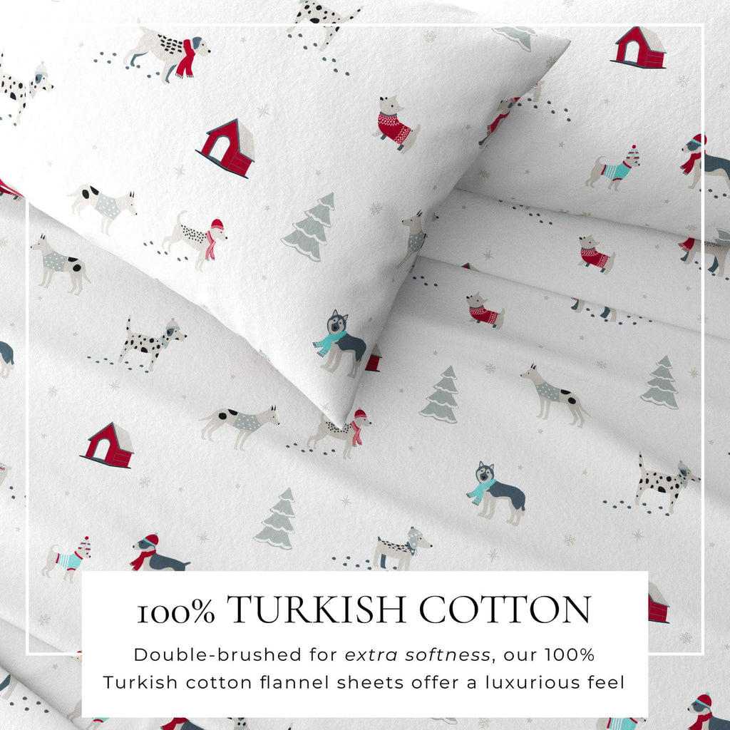 4-Piece Turkish Cotton Flannel Sheet - Fall & Christmas Sheets