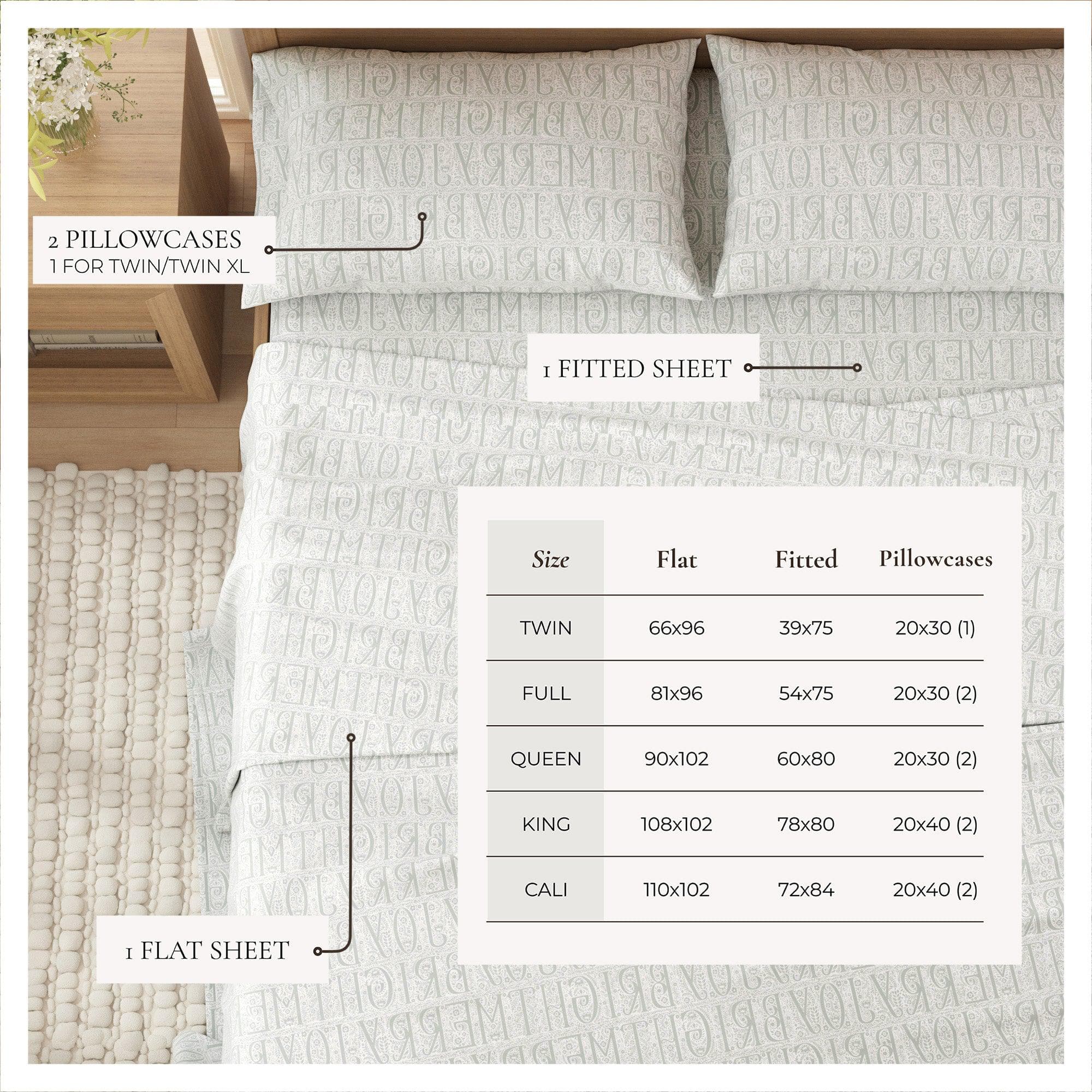 Turkish Cotton Flannel Sheets - Fall & Christmas Themed Flannel Sheets