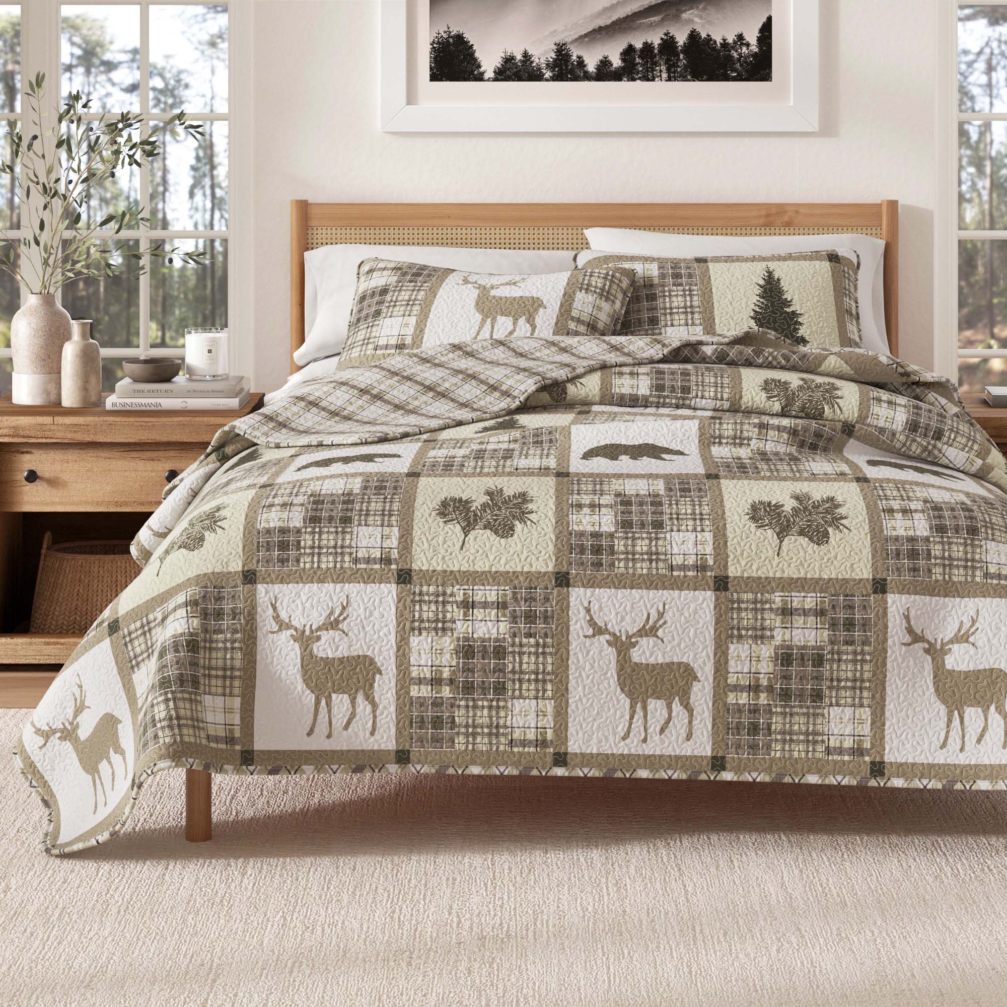 "Lodge Quilt - Deer, Bear and Tree Themed Quilts"
