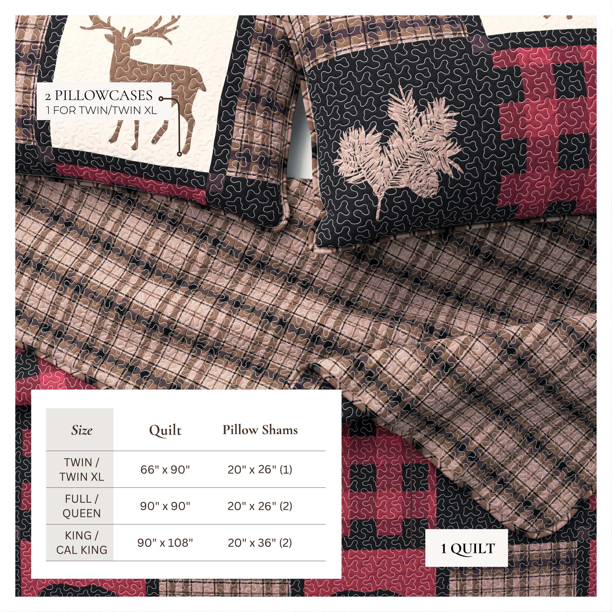 "Lodge Quilt - Deer, Bear and Tree Themed Quilts"