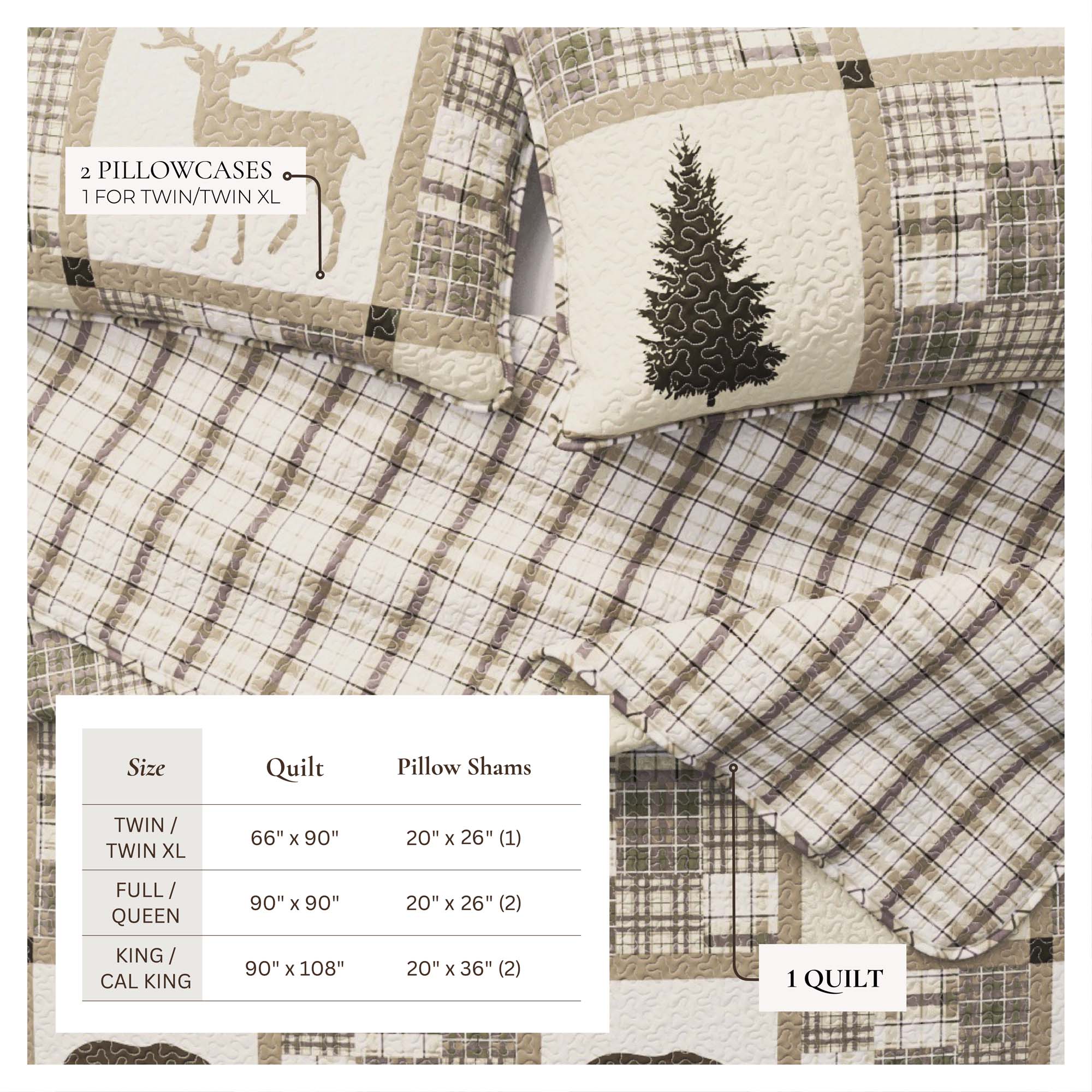 "Lodge Quilt - Deer, Bear and Tree Themed Quilts"