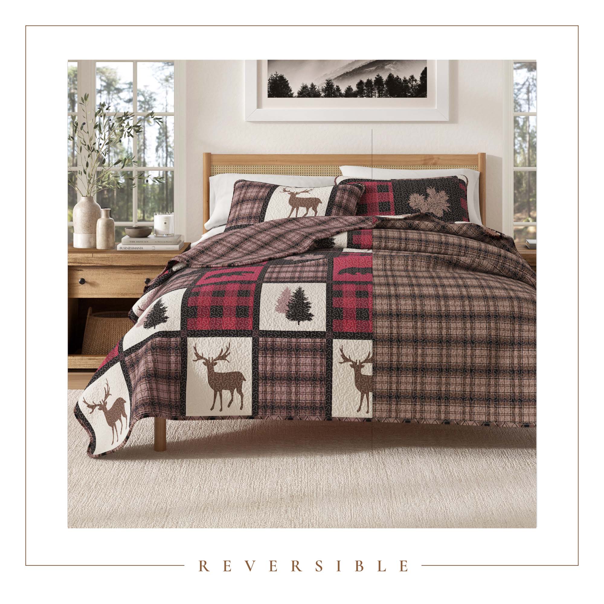 "Lodge Quilt - Deer, Bear and Tree Themed Quilts"