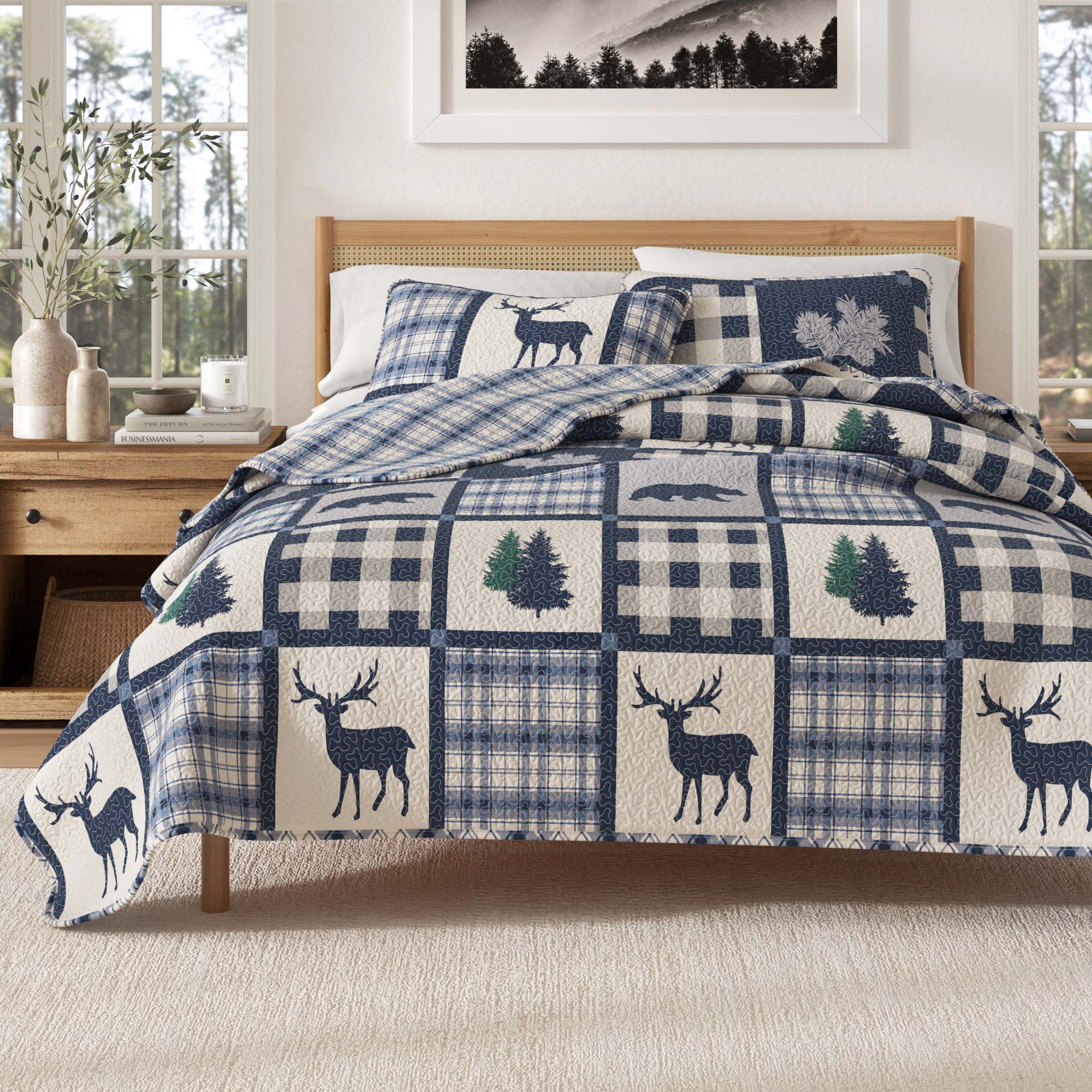 "Lodge Quilt - Deer, Bear and Tree Themed Quilts"