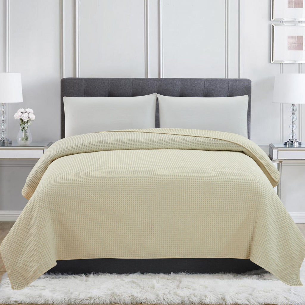 100% Merino Wool Waffle Weave Blanket